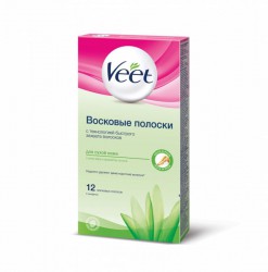 Восковые полоски для депиляции, Veet (Вит) №12 для сухой кожи